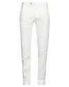 Trussardi Man Pants White Size 36 Cotton, Elastane