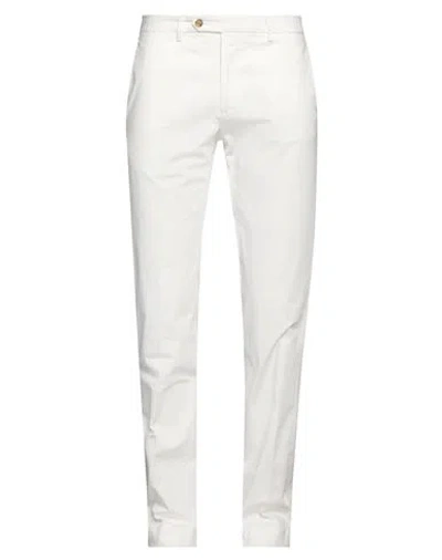 Trussardi Man Pants White Size 36 Cotton, Elastane