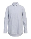 Trussardi Man Shirt Blue Size 17 Cotton In Blue