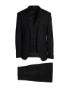 Trussardi Man Suit Black Size 40 Wool, Elastane In Black