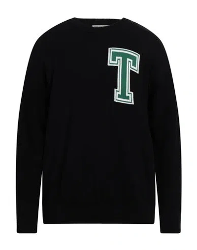 Trussardi Man Sweater Black Size Xxl Cotton