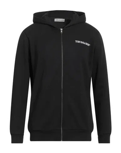 Trussardi Man Sweatshirt Black Size S Cotton
