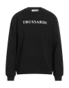Trussardi Man Sweatshirt Black Size Xl Cotton