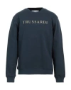 Trussardi Man Sweatshirt Navy Blue Size Xxl Cotton