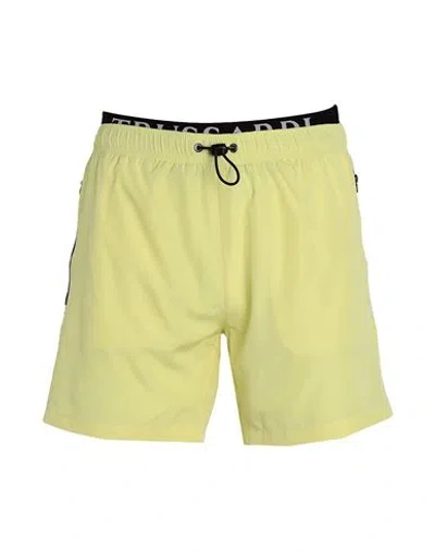 Trussardi Man Swim Trunks Yellow Size Xxl Polyester