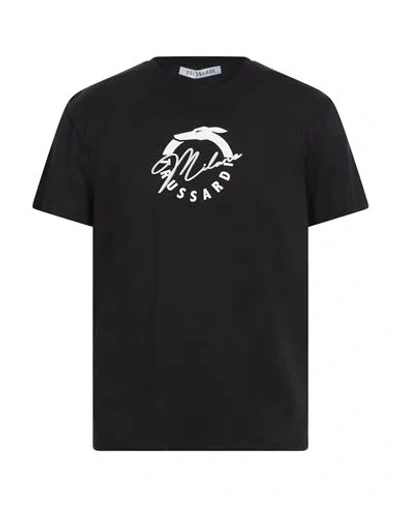 Trussardi Man T-shirt Black Size Xxl Cotton