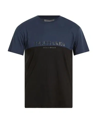 Trussardi Man T-shirt Black Size Xxl Polyester, Cotton