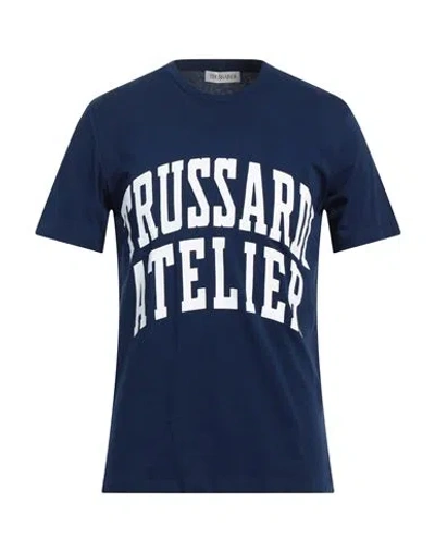 Trussardi Man T-shirt Blue Size 3xl Cotton