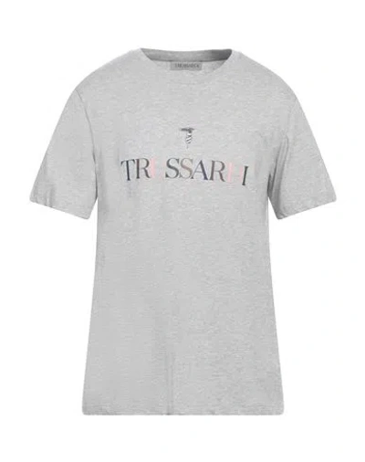 Trussardi Man T-shirt Grey Size 3xl Cotton