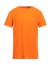 Trussardi Man T-shirt Orange Size Xl Cotton, Elastane