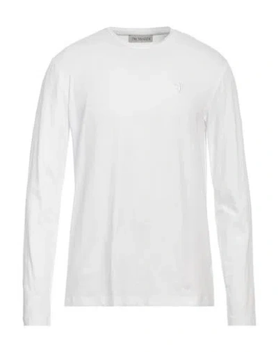 Trussardi Man T-shirt White Size M Cotton, Elastane