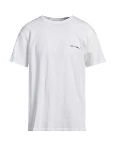Trussardi Man T-shirt White Size Xxl Cotton, Elastane In White