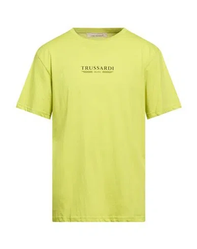 Trussardi Man T-shirt Lime Green Size Xxl Cotton