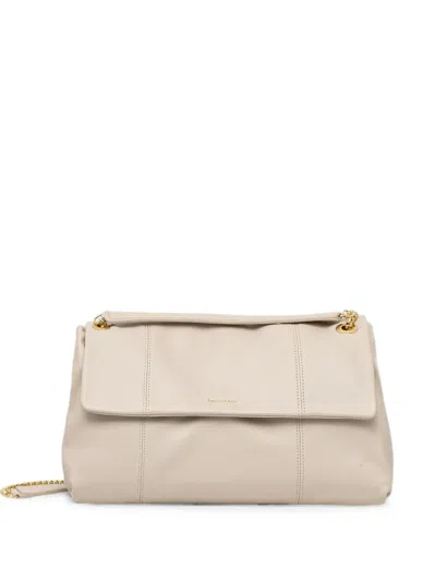 Trussardi Medium Orbita Chain-strap Shoulder Bag In Neutral