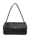 Trussardi Medium Orbita Flap Shoulder Bag In Black