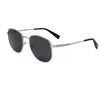 Trussardi Men's 55 Mm Grey Sunglasses In Metallic
