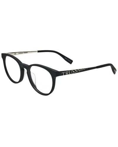 Trussardi Men's Vtr289f 52mm Optical Frames In Black