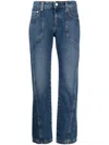 Trussardi Mid-rise Straight-leg Jeans In Blue