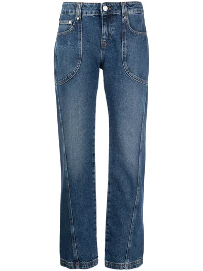 Trussardi Mid-rise Straight-leg Jeans In Blue