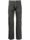 Trussardi Mid-rise Straight-leg Trousers In Black