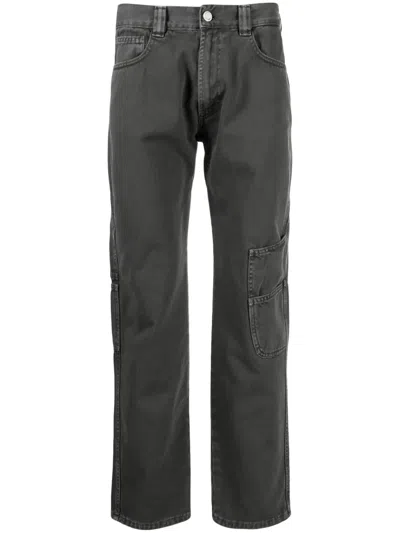 Trussardi Mid-rise Straight-leg Trousers In Black