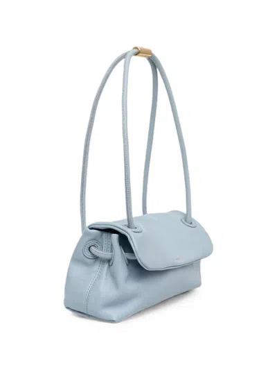 Trussardi Mini Orbita Logo-print Leather Tote Bag In Blue