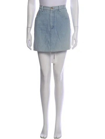 Pre-owned Trussardi Mini Skirt In Blue