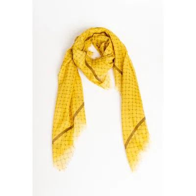 Trussardi Modal Women Women's Scarf In Yellow