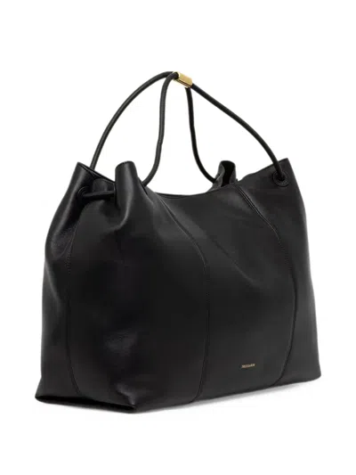Trussardi Orbita Logo-print Pouch-detail Handbag In Black