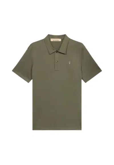 Trussardi Regular Polo-technical Piquet In Green