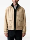 Trussardi Reversible Herringbone-pattern Jacket In Neutral