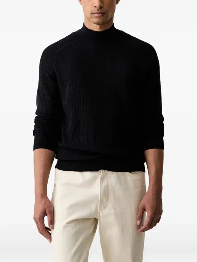 Trussardi Ribbed-knit High-neck Sweater In Black