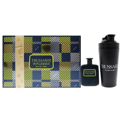 Trussardi Riflesso Blue Vibe By  For Men - 2 Pc Gift Set 3.4 oz Edt Spray, Sport Bottle In Multi