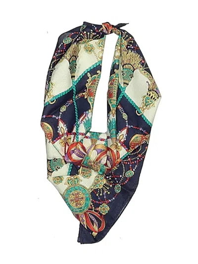 Pre-owned Trussardi Scarf In Teal
