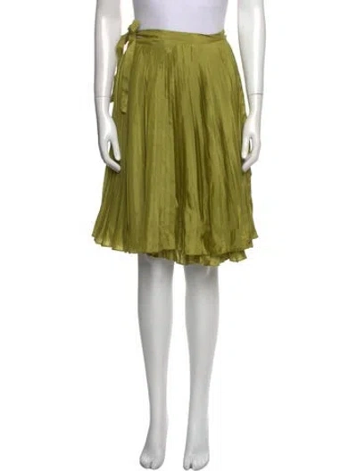 Pre-owned Trussardi Silk Knee-length Skirt In Green