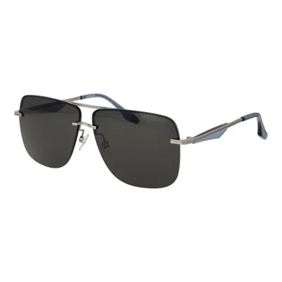 Trussardi Silver Metal Sunglasses