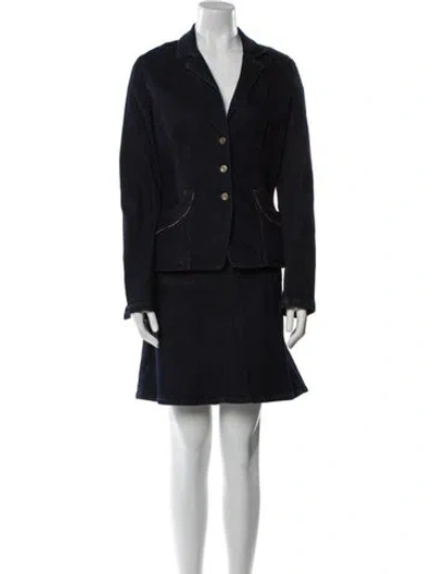 Pre-owned Trussardi Skirt Set In Blue