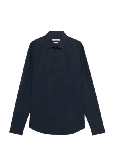 Trussardi Slim Fit-stretch Popeline Shirt In Blue