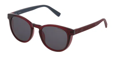 Trussardi Str384 0954 Men's Sunglasses Burgundy Size 51