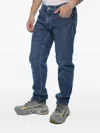 Trussardi Close Belt Straight-leg Jeans In Blue