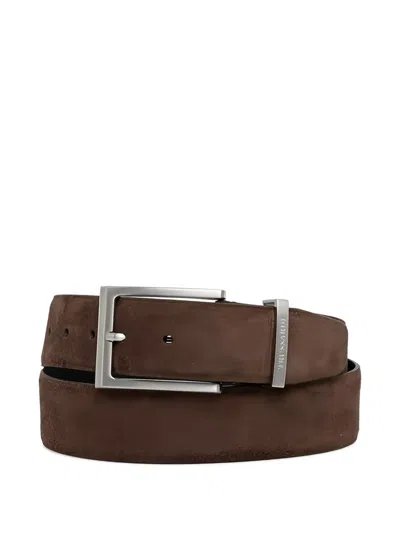 Trussardi Suede Belt In Brown
