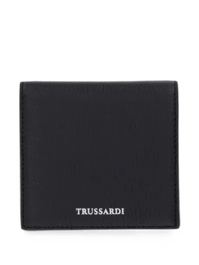 Trussardi Textured Wallet In Black