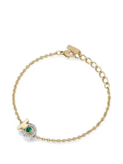 Trussardi T-logo Round-charm Chain Bracelet In Multi