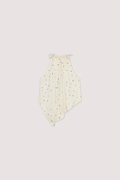 Trussardi Top A Polka Dots White Woman In Neutral