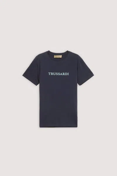 Trussardi T-shirt Man Blue Navy