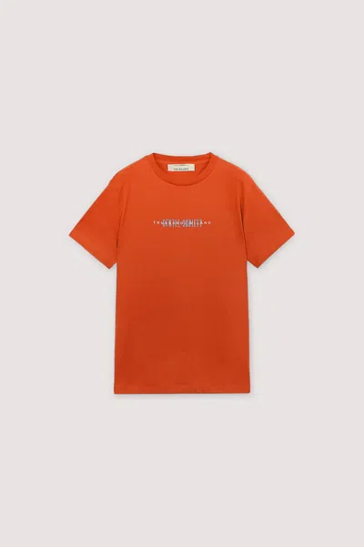 Trussardi T-shirt Man Red In Orange