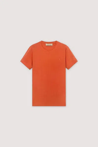 Trussardi T-shirt Man Red In Orange