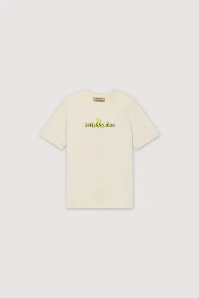 Trussardi T-shirt Woman Beige In Pink