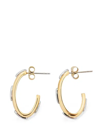 Trussardi Two-tone Hoop Earrings In Multi