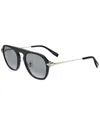 Trussardi Unisex Str402f 0700 52mm Sunglasses In Black